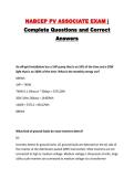 NABCEP PV ASSOCIATE EXAM &vert; Complete Questions and Correct Answers