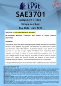 SAE3701 Assignment 3 &lpar;ANSWERS&rpar; 2026 - DISTINCTION GUARANTEED