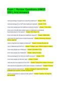 Exam 1 Review Questions &lpar;HMGT 3301&rpar; And Answers