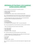 ASE Brakes A5 Test Exam 1&comma;2 & 3 combined verified solutions 2026-2027