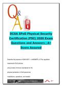 DCSA SPeD Physical Security Certification &lpar;PSC&rpar; 2026 &ndash; 100&plus; Verified Questions &vert; DoD 5200&period;08-R&comma; FPCON Levels&comma; AA&E&comma; Intrusion Detection