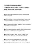 FOCUSED EXAM ASSIGNMENT COMPREHENSIVE SCRIPT 2026 QUESTIONS WITH SOLUTIONS GRADED A&plus;
