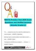 NAVTA Practice Test 2026 &ndash; 100&plus; Verified Q&A &vert; SOAP Format&comma; Vaccines&comma; VCPR&comma; Zoonoses&comma; Instruments&comma; Radiology