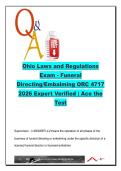 Ohio Laws & Regulations Exam ORC 4717 &ndash; 180 Q&A &vert; Funeral Directing & Embalming &vert; Licensing&comma; Cremation&comma; Preneed Contracts