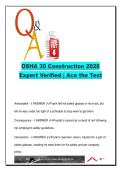 OSHA 30 Construction Exam 2026 &ndash; Expert Verified Q&A &vert; 200&plus; Questions &vert; Process Safety&comma; Fall Hazards&comma; Lockout&comma; Electrical