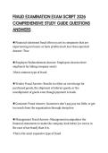 FRAUD EXAMINATION EXAM SCRIPT 2026 COMPREHENSIVE STUDY GUIDE QUESTIONS ANSWERS