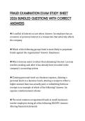 FRAUD EXAMINATION EXAM STUDY SHEET 2026 BUNDLED QUESTIONS WITH CORRECT ANSWERS