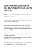 FRAUD EXAMINATION EXAMINATION TEST 2026 COMPLETE QUESTIONS AND ANSWERS GRADED A&plus;