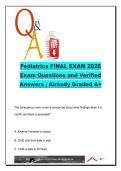 Pediatrics Final Exam 2026 &lpar;100&plus; Q&As&rpar; &vert; DNP&sol;NURS 642 &vert; Verified Review &vert; SIDS&comma; RSV&comma; Sickle Cell&comma; Immunizations