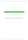 NUR 253&vert;256 Exam 2 Mental Health Practice Questions Latest Updated