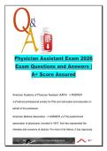 Physician Assistant Exam 2026 &lpar;150&plus; Q&As&rpar; &vert; PANCE & PANRE Prep &vert; NCCPA&comma; CME&comma; Licensure&comma; Ethics