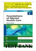 TEST BANK &ndash; Foundations of Mental Health Care&comma; 8th Edition &lpar;Morrison-Valfre&rpar; &vert; All Chapters &vert; Verified Q&A &vert; 2025&sol;2026