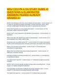 WGU C213 PA & OA STUDY GUIDE &num;2 QUESTIONS & ELABORATED ANSWERS PASSED ALREADY GRADED A&plus;
