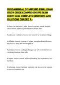 FUNDAMENTAL OF NURSING FINAL EXAM STUDY GUIDE COMPREHENSIVE EXAM SCRIPT 2026 COMPLETE QUESTIONS AND SOLUTIONS GRADED A