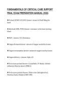 FUNDAMENTALS OF CRITICAL CARE SUPPORT FINAL EXAM PREPARATION MANUAL 2026FUNDAMENTALS OF CRITICAL CARE SUPPORT FINAL EXAM PREPARATION MANUAL 2026