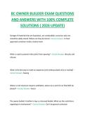 BC OWNER BUILDER EXAM QUESTIONS  AND ANSWERS WITH 100&percnt; COMPLETE  SOLUTIONS &lpar; 2026 UPDATE&rpar;