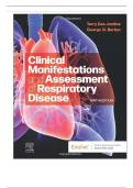 Test Bank &vert; Clinical Manifestations and Assessment of Respiratory Disease 9th Edition by Des Jardins &ndash; Complete Chapters &vert; Verified Questions & Answers for Exam Prep &vert; A&plus; GRADED