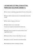 LAS MAS MUS 337 FINAL EXAM ACTUAL PAPER 2026 SOLUTIONS GRADED A&plus;