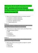 Minnesota Life & Health Insurance Producer  Exam   questions and Correct Answers  &lpar;Verified Answers&rpar; Plus Rationales 2026 Q&A &vert;  Instant Download Pdf 