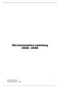 KU Leuven &ndash; Microeconomics  &lpar;B-KUL-HSA20A&rpar; - Complete Summary