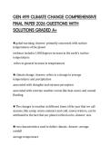 GEN 499 CLIMATE CHANGE COMPREHENSIVE FINAL PAPER 2026 QUESTIONS WITH SOLUTIONS GRADED A&plus;