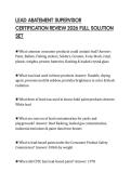 LEAD ABATEMENT SUPERVISOR CERTIFICATION REVIEW 2026 FULL SOLUTION SET