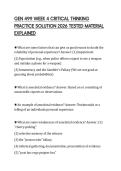 GEN 499 WEEK 4 CRITICAL THINKING PRACTICE SOLUTION 2026 TESTED MATERIAL EXPLAINED