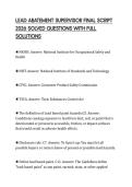 LEAD ABATEMENT SUPERVISOR FINAL SCRIPT 2026 SOLVED QUESTIONS WITH FULL SOLUTIONS