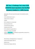 DSP Year 2 Challenge Test Latest 2026  UPDATED Exam Questions And Verified  Answers&vert; Graded A&plus; &vert; 100&percnt; Success