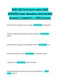 NUR 158 Final Exam Latest 2026  UPDATED Exam Questions And Verified  Answers&vert; Graded A&plus; &vert; 100&percnt; Success