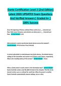 Dante Certification Level 2 &lpar;2nd Edition&rpar;  Latest 2026 UPDATED Exam Questions  And Verified Answers&vert; Graded A&plus; &vert;  100&percnt; Success