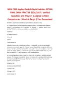 WGU C955 Applied Probability & Statistics ACTUAL FINAL EXAM PRACTICE 2026&sol;2027 &vert; Verified Questions and Answers &vert; Aligned to WGU Competencies &vert; Grade A Target &vert; Pass Guaranteed
