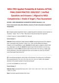 WGU C955 Applied Probability & Statistics ACTUAL FINAL EXAM PRACTICE 2026&sol;2027 &vert; Verified Questions and Answers &vert; Aligned to WGU Competencies &vert; Grade A Target &vert; Pass Guaranteed