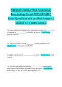 National Guardianship Association  Terminology Latest 2026 UPDATED  Exam Questions and Verified Answers&vert;  Graded A&plus; &vert; 100&percnt; Success 