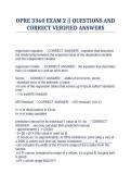 OPRE 3360 EXAM 2 &vert;&vert; QUESTIONS AND CORRECT VERIFIED ANSWERS