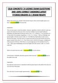 CSLB COCRETE C 8 LICENSE EXAM&vert;QUESTIONS AND 100&percnt; CORRECT ANSWERS&vert;LATEST &excl;&excl;&excl;&excl;2026&vert;GRADED A&plus;&vert; &lpar;EXAM READY&rpar;