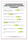 C-10 ELECTRICAL&vert;QUESTIONS AND 100&percnt; CORRECT ANSWERS&vert;LATEST &excl;&excl;&excl;&excl;2026&vert;GRADED A&plus;&vert; &lpar;EXAM READY&rpar;
