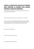 CHAPTER 27&colon; PATIENT SAFETY AND QUALITY &lpar;TESTBANK&rpar; EXAM QUESTIONS & ANSWERS WITH DETAILED RATIONALES &vert; INSTANT PDF DOWNLOAD