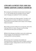 LETRS UNITS 5-8 PRETEST STUDY GUIDE 2026 VERIFIED QUESTIONS COMPLETE ANSWER SET