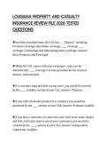 LOUISIANA PROPERTY AND CASUALTY INSURANCE REVIEW FILE 2026 TESTED QUESTIONS