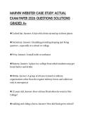 MARVIN WEBSTER CASE STUDY ACTUAL EXAM PAPER 2026 QUESTIONS SOLUTIONS GRADED A&plus;