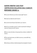 MARVIN WEBSTER CASE STUDY CERTIFICATION EVALUATION 2026 COMPLETE RESPONSES GRADED A&plus;
