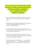 Med gas Refresher EXAM STUDY GUIDE  2026&sol;2027 COMPLETE QUESTIONS WITH  VERIFIED CORRECT ANSWERS &vert;&vert;  100&percnt; GUARANTEED PASS  <NEWEST VERSION> 