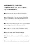 MARVIN WEBSTER CASE STUDY COMPREHENSIVE TEST 2026 COMPLETE QUESTIONS ANSWERS