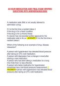 40 HOUR MEDICATION AIDE FINAL EXAM VERIFIED  QUESTIONS WITH ANSWERS&lpar;2025&sol;2026&rpar;