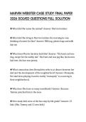 MARVIN WEBSTER CASE STUDY FINAL PAPER 2026 SOLVED QUESTIONS FULL SOLUTION