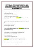 NRFSP EXAM STUDY&vert;QUESTIONS AND 100&percnt; CORRECT ANSWERS&vert;LATEST &excl;&excl;&excl;&excl;2026&vert;GRADED A&plus;&vert; &lpar;EXAM READY&rpar;