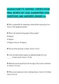 MASSACHUSETTS HOISTING CERTIFICATION FINAL REVIEW SET 2026 GUARANTEED PASS QUESTIONS AND ANSWERS GRADED A&plus;