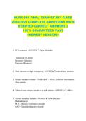 NURS 640 FINAL EXAM STUDY GUIDE  2026&sol;2027 COMPLETE QUESTIONS WITH  VERIFIED CORRECT ANSWERS &vert;&vert;  100&percnt; GUARANTEED PASS  <NEWEST VERSION> 