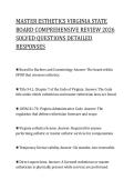 MASTER ESTHETICS VIRGINIA STATE BOARD COMPREHENSIVE REVIEW 2026 SOLVED QUESTIONS DETAILED RESPONSES